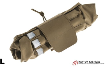 Image of Raptor Tactical Dump Pouches w/ChemLight Holder, Coyote Brown, Long, DP-CB-L