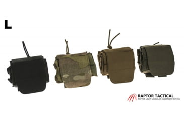 Image of Raptor Tactical Dump Pouches w/ChemLight Holder, Coyote Brown, Long, DP-CB-L