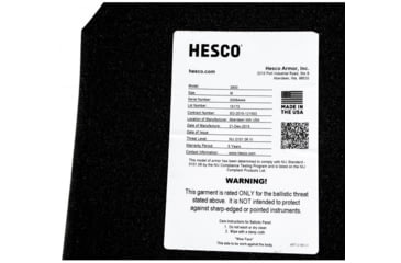 Image of Hesco 3600 Level III Stand Alone Light Weight Rifle Plate R, Black, Medium, RT-HESCO3600-M