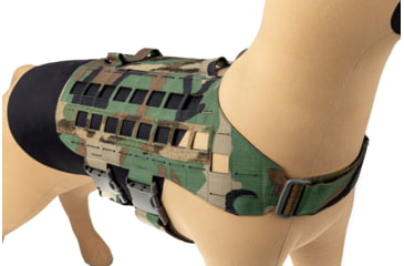 Image of Raptor Tactical K9 Zephyr MK1 Dog Harness, Woodland, One Size, K9ZDH1-M81
