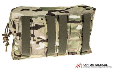 Image of Raptor Tactical Large Utility Pouch w/ChemLight Holders, Multicam, UPL-MC
