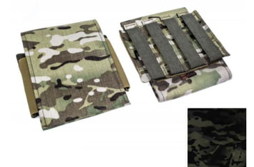 Image of Raptor Tactical Side Plate Pockets, MOLLE/Velcro, 5.5L x 6.5W, MultiCam Black, RT-SPP-MCB-5.5x6