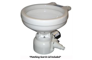 Image of Raritan Sea Era Marine Size Toilet - Remote/Pump - 0 &amp; 90 Discharge - Smart Switch - 12V - White 55867