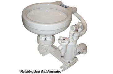 Image of Raritan Standard Manual Toilet - White Marine-Size Bowl 33901