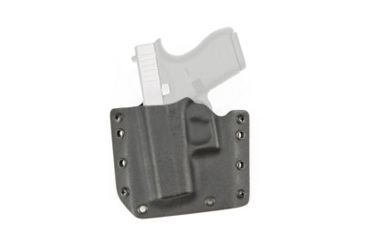Image of Raven Concealment 42 Left Hand Kydex Systems Mini Phantom Modular OWB Holster w/ OWB 1.50 Inch Standard Belt Loops, Black, RCSG42LHBKFLSTD-150