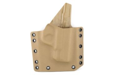 Image of Raven Concealment M&amp;P Shield Systems Phantom Modular OWB Right Hand Holster w/ OWB Standard Belt Loop, Coyote Brown, RCSMPSHRHCYFLSTD-150