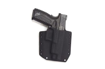 Image of Raven Concealment XD with 4 Inch Barrel Systems Right Hand Phantom Modular OWB Holster w/ WB Standard Belt Loops, Black, RCSXD4RHBKFLSTD-150