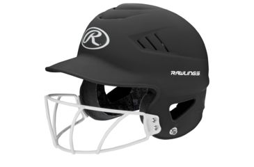 Image of Rawlings Coolflo Highlighter Softball Helmet/Face Guard, Black 1007736