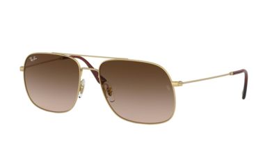 Image of Ray-Ban ANDREA RB3595 Sunglasses 901313-59 - , Brown Gradient Dark Brown Lenses