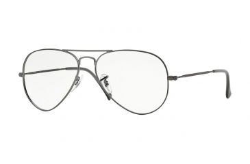 Image of Ray-Ban Aviator Eyeglass Frames RX6049 2620-55 - Matte Gunmetal Frame