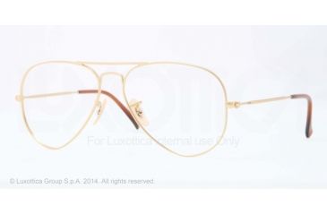Image of Ray-Ban Aviator Eyeglass Frames RX6049 2730-52 - Matte Gold Frame