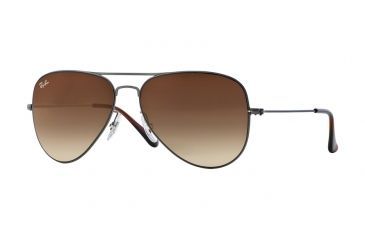 Image of Ray-Ban AVIATOR FLAT METAL RB3513 Progressive Prescription Sunglasses RB3513-147-13-58 - Lens Diameter 58 mm, Frame Color Demi Gloss Sanblast Gunmetal