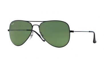 Image of Ray-Ban AVIATOR FLAT METAL RB3513 Progressive Prescription Sunglasses RB3513-153-71-58 - Lens Diameter 58 mm, Frame Color Demi Glos Black