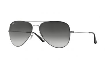 Image of Ray-Ban AVIATOR FLAT METAL RB3513 Progressive Prescription Sunglasses RB3513-154-8G-58 - Lens Diameter 58 mm, Frame Color Demi Gloss Sandblast Silver