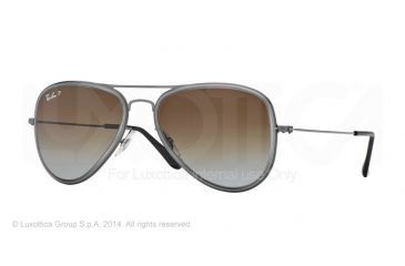 Image of Ray-Ban AVIATOR FLAT METAL RB3513M Single Vision Prescription Sunglasses RB3513M-147-T5-56 - Lens Diameter 56 mm, Frame Color Demi Glos Sand Gunmetal