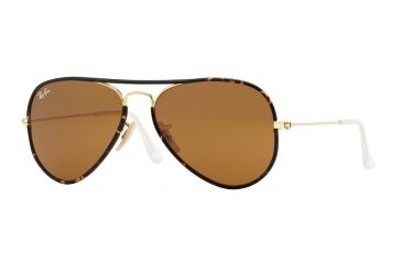 Image of Ray-Ban AVIATOR FULL COLOR RB3025JM Sunglasses 001-58 - Arista Frame, Brown Lenses