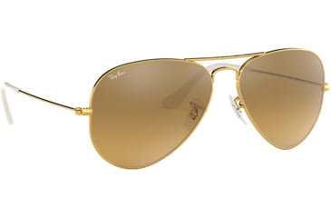 Image of Ray-Ban Aviator Large Metal RB3025 Sunglasses, Arista Crystal Brown Mirror Silver Gradient, RB3025 001/3K-5514