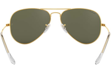 Image of Ray-Ban Aviator Large Metal RB3025 Sunglasses, Arista Frame, Crystal Green Polarized 55 mm Lenses, 001-58-5514