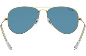 Image of Ray-Ban Aviator Large Metal RB3025 Sunglasses, Legend Gold, Blue, 55, RB3025-9196S2-55