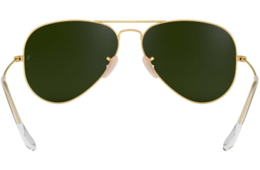 Image of Ray-Ban Aviator Large Metal RB3025 Sunglasses, Matte Gold Frame, Crystal Green Mirror/Multi Blue Lenses, RB3025-112-17-5514