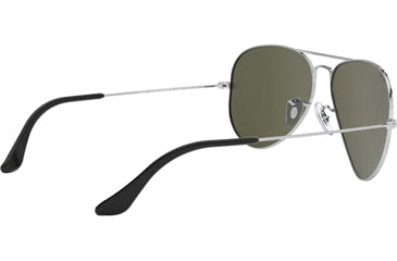 Image of Ray-Ban Aviator Large Metal RB3025 Sunglasses, Silver Frame, Crystal Gray Mirror 55 mm Lenses, W3275-5514