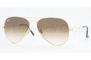 Image of Ray-Ban RB3025 Aviator Large Metal Prescription Sunglasses, Lens Diameter 55 mm, Frame Color Arista, 001-51-5514