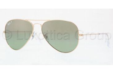 Image of Ray-Ban RB3025 Aviator Large Metal Prescription Sunglasses, Lens Diameter 62 mm, Frame Color Shiny Gold, 001-M4-6214