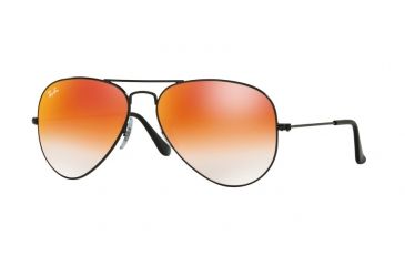 Image of Ray-Ban Aviator Large Metal Prescription Sunglasses RB3025 RB3025-002-4W-58 - Lens Diameter 58 mm, Frame Color Shiny Black