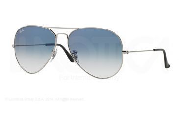 Image of Ray-Ban Aviator Large Metal Prescription Sunglasses RB3025 RB3025-003-3F-62 - Lens Diameter 62 mm, Frame Color Silver