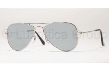 Image of Ray-Ban RB3025 Aviator Large Metal Prescription Sunglasses, Lens Diameter 62 mm, Frame Color Silver,  003-40-6214