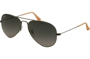 Image of Ray-Ban Aviator Large Metal Prescription Sunglasses RB3025 RB3025-029-71-5814 - Lens Diameter 58 mm, Frame Color Matte Gunmetal