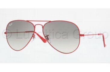 Image of Ray-Ban Aviator Large Metal Prescription Sunglasses RB3025 RB3025-089-32-5814 - Lens Diameter: 58 mm, Frame Color: Metallic Red Demi-Shiny