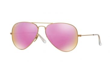Image of Ray-Ban Aviator Large Metal Prescription Sunglasses RB3025 RB3025-112-1Q-58 - Lens Diameter 58 mm, Frame Color Matte Gold
