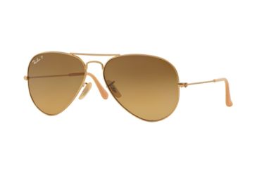 Image of Ray-Ban Aviator Large Metal Prescription Sunglasses RB3025 RB3025-112-M2-55 - Lens Diameter 55 mm, Frame Color Matte Gold