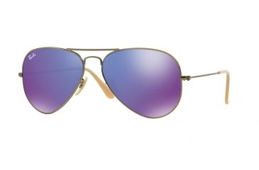 Image of Ray-Ban Aviator Large Metal Prescription Sunglasses RB3025 RB3025-167-1M-55 - Lens Diameter 55 mm, Frame Color Brushed Bronze Demi Shiny