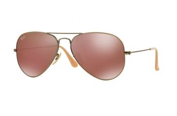 Image of Ray-Ban Aviator Large Metal Prescription Sunglasses RB3025 RB3025-167-2K-58 - Lens Diameter 58 mm, Frame Color Demiglos Brushed Bronze