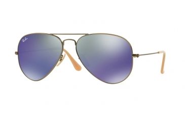 Image of Ray-Ban Aviator Large Metal Prescription Sunglasses RB3025 RB3025-167-68-55 - Lens Diameter 55 mm, Frame Color Demiglos Brusched Bronze