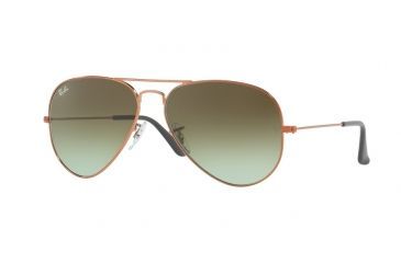 Image of Ray-Ban Aviator Large Metal Prescription Sunglasses RB3025 RB3025-9002A6-58 - Lens Diameter 58 mm, Frame Color Shiny Medium Bronze