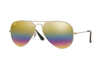 Image of Ray-Ban Aviator Large Metal Prescription Sunglasses RB3025 RB3025-9020C4-58 - Lens Diameter 58 mm, Frame Color Metallic Light Bronze