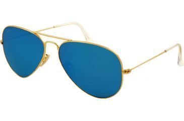 Image of Ray-Ban Aviator Large Metal Prescription Sunglasses RB3025 RB3025-112-17-5514 - Lens Diameter 55 mm, Frame Color Matte Gold