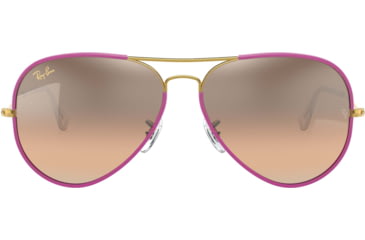 Image of Ray-Ban Aviator RB3025JM Sunglasses 91963E-62 - , pink mirror gradient grey Lenses