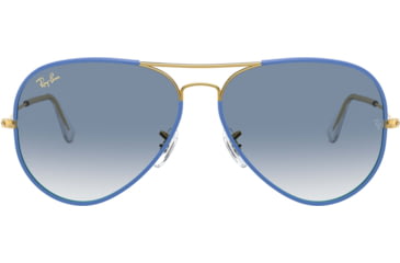 Image of Ray-Ban Aviator RB3025JM Sunglasses 91963F-62 - , Clear Gradient Blue Lenses