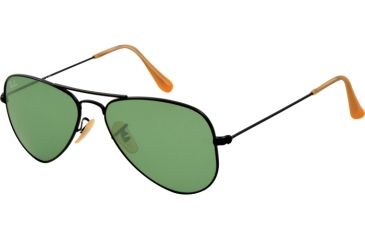 Image of Ray-Ban Aviator Small Metal RB3044 Sunglasses with No-Line Progressive Rx Prescription Lenses RB3044-006-14-52 - Lens Diameter 52 mm, Lens Diameter 52 mm, Frame Color Matte Black