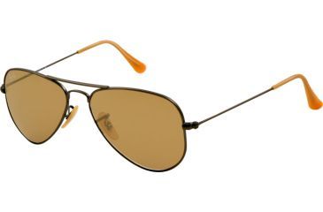 Image of Ray-Ban Aviator Small Metal RB3044 Sunglasses with No-Line Progressive Rx Prescription Lenses RB3044-029-53-52 - Lens Diameter 52 mm, Lens Diameter 52 mm, Frame Color Matte Gunmetal