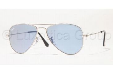 Image of Ray-Ban Aviator Small Metal RB3044 Sunglasses with No-Line Progressive Rx Prescription Lenses RB3044-W3177-5214 - Lens Diameter 52 mm, Frame Color Silver