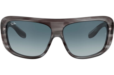 Image of Ray-Ban Blair RB2196 Sunglasses, Blue Gradient Grey Lenses, Striped Gray, 61, RB2196-13143M-61