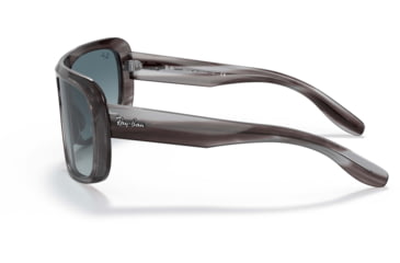 Image of Ray-Ban Blair RB2196 Sunglasses, Blue Gradient Grey Lenses, Striped Gray, 61, RB2196-13143M-61