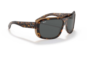 Image of Ray-Ban Blair RB2196 Sunglasses, Dark Grey Lenses, Havana On Transparent Brown, 61, RB2196-1292B1-61