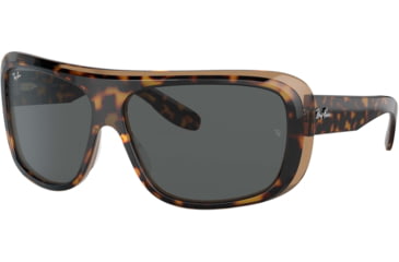 Image of Ray-Ban Blair RB2196 Sunglasses, Dark Grey Lenses, Havana On Transparent Brown, 61, RB2196-1292B1-61