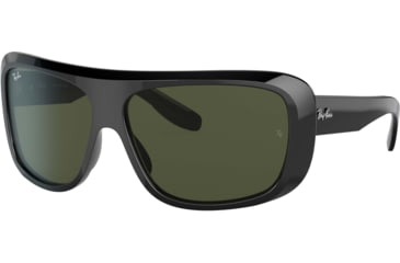 Image of Ray-Ban Blair RB2196 Sunglasses, Green Lenses, Black, 61, RB2196-901-31-61
